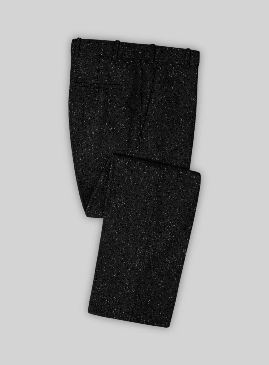 Black Flecks Donegal Tweed Double Breasted Suit - Image 3