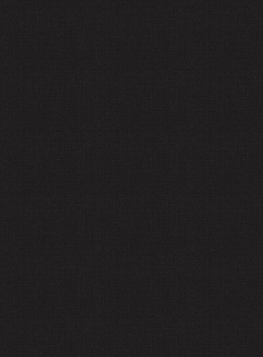 Black Merino Wool Tuxedo Suit - Image 6