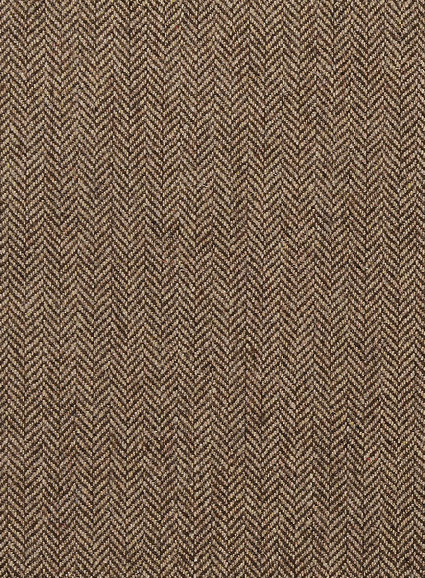Irish Brown Herringbone Tweed Double Breasted Suit - Image 4