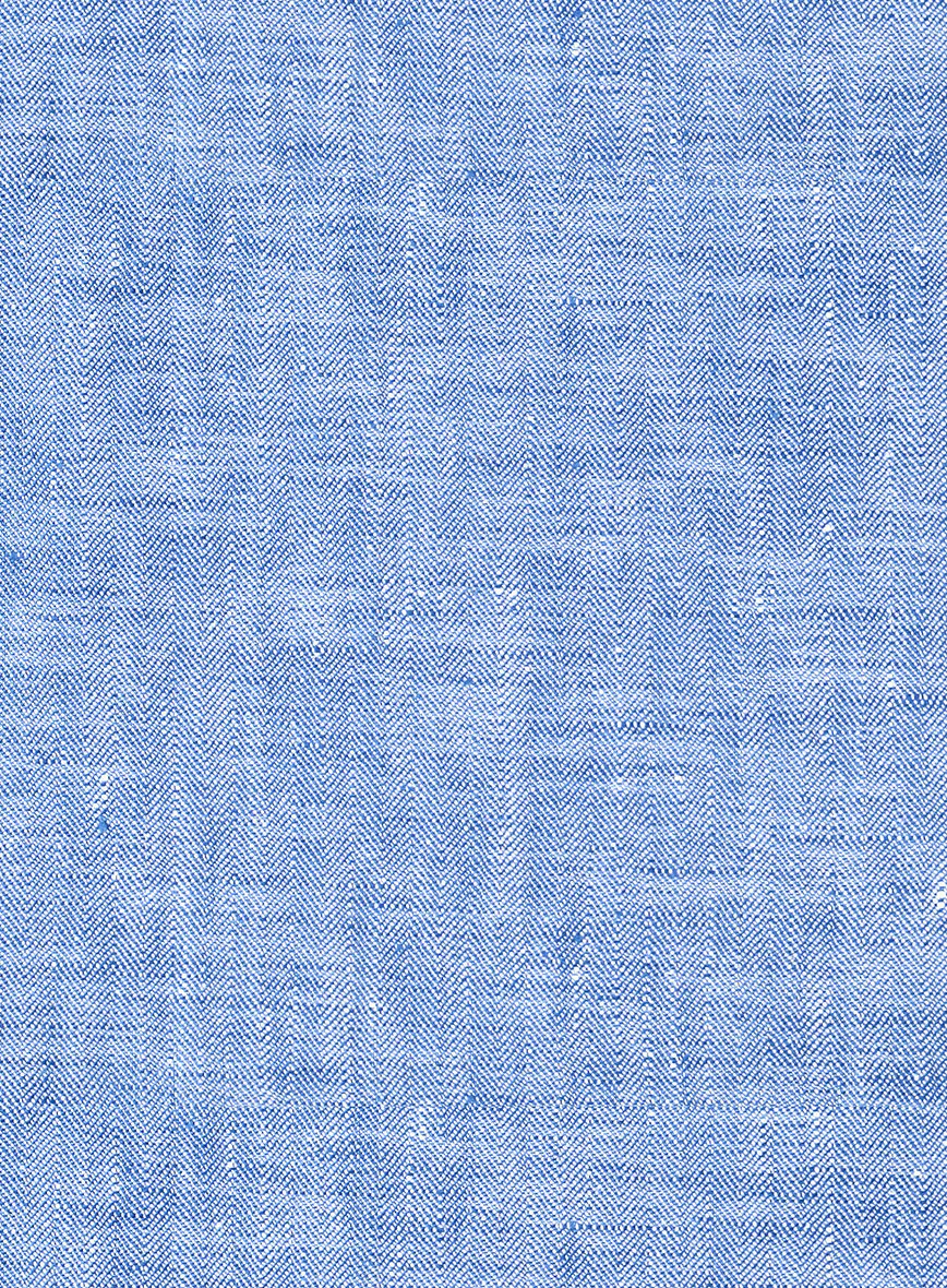 Italian Nile Blue Linen Suit - Image 7
