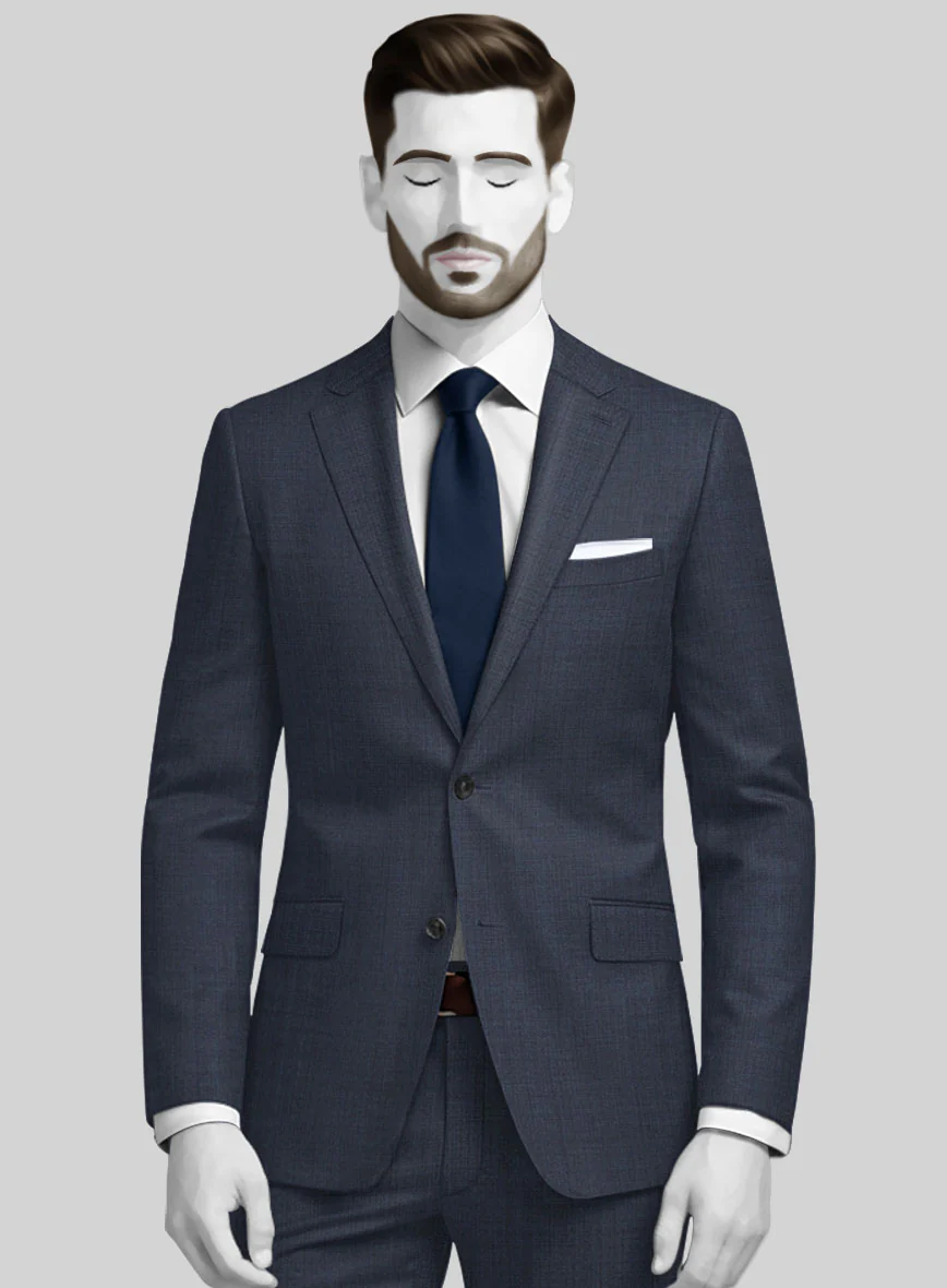 Napolean Highball Blue Wool Suit - Image 4