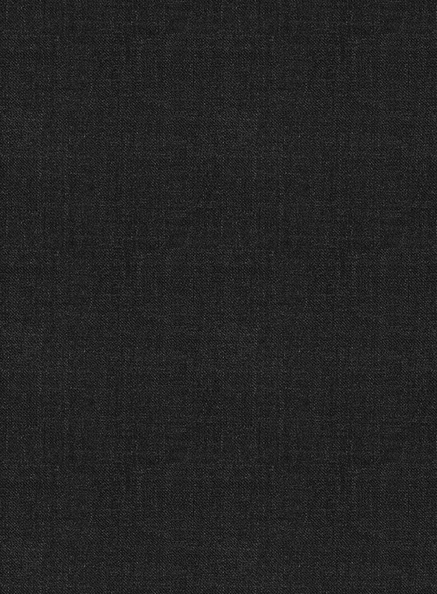 Napolean Stone Black Wool Tuxedo Suit - Image 7